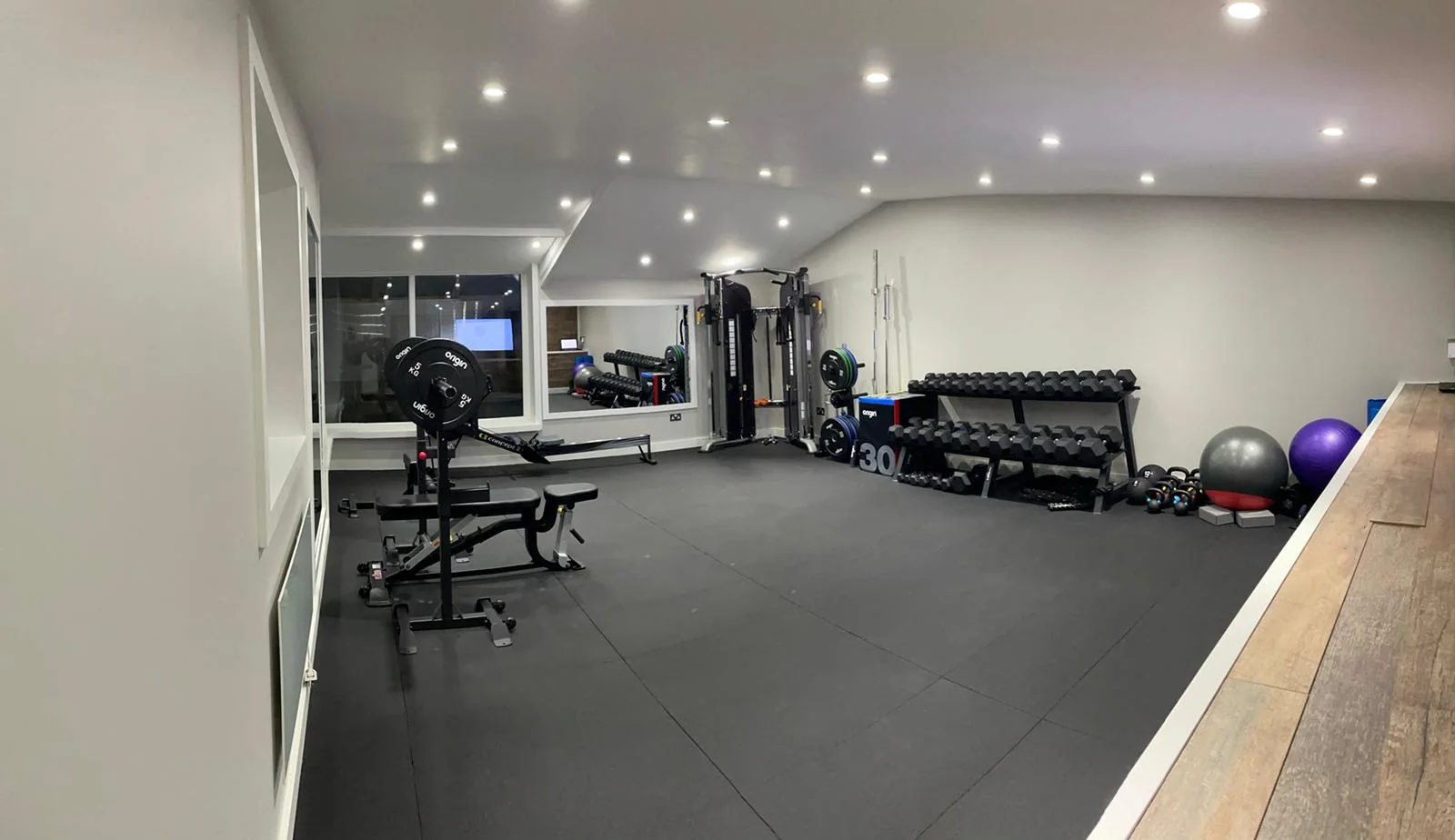 The Eteneva Fitness private gym with weights and training equipment