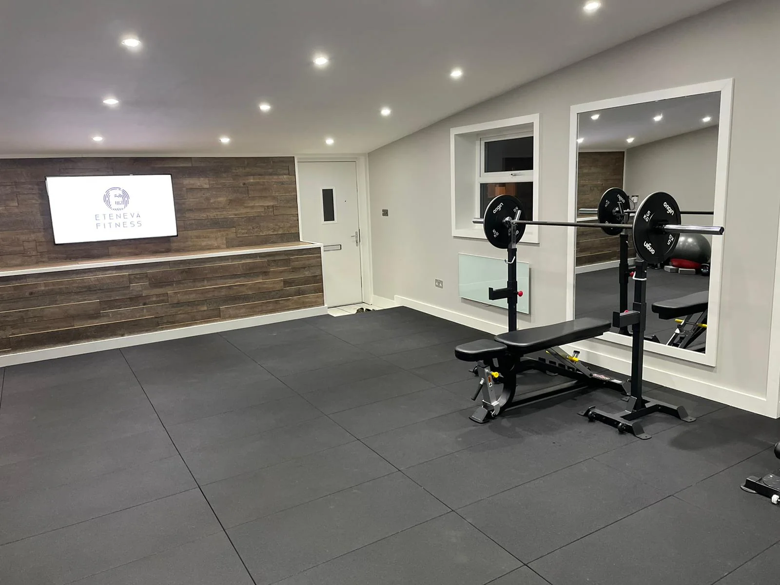 The bright private Eteneva Fitness training space in Scotforth