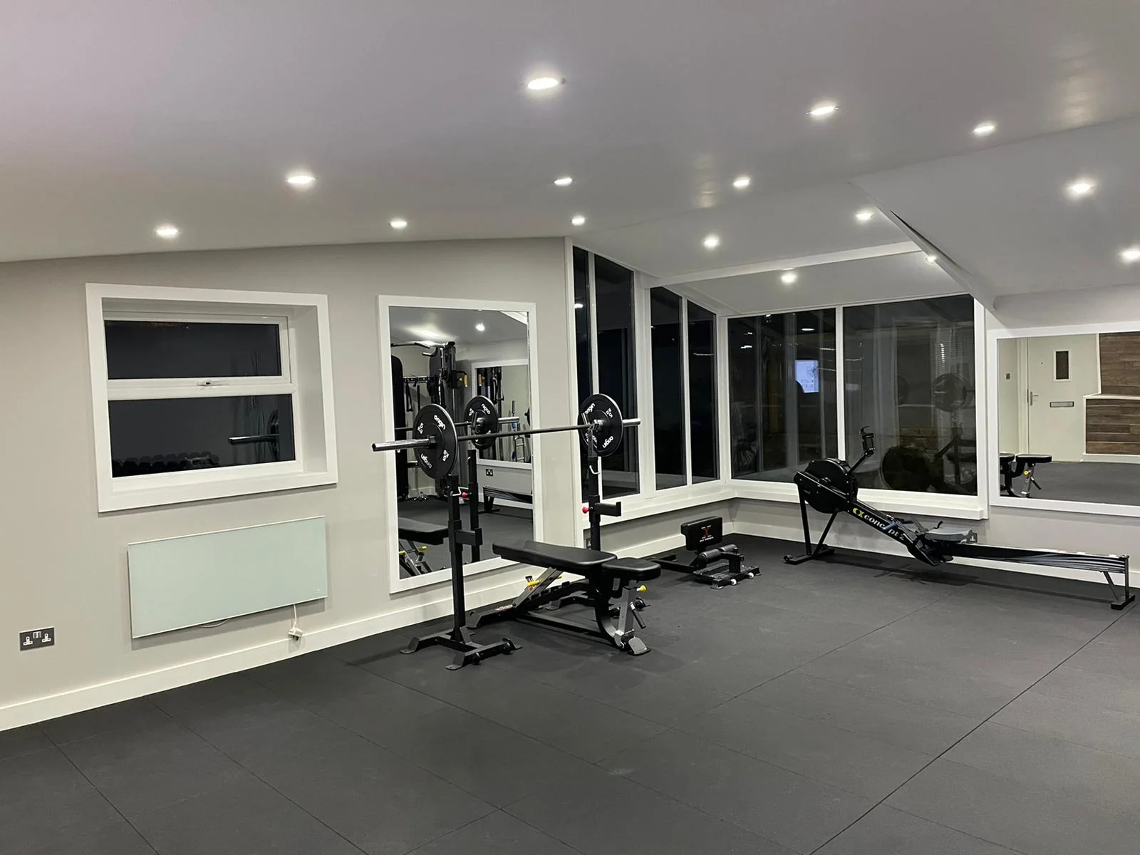 The private Eteneva Fitness gym ready for a session